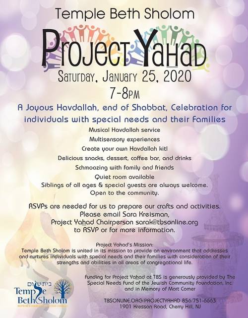 Banner Image for Project Yahad Havdallah