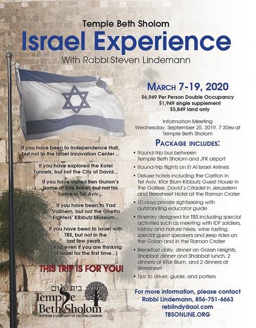 Banner Image for Rabbi Lindemann Israel Trip Info Meeting