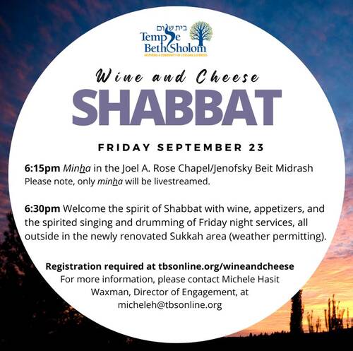 Banner Image for Wine and Cheese Shabbat